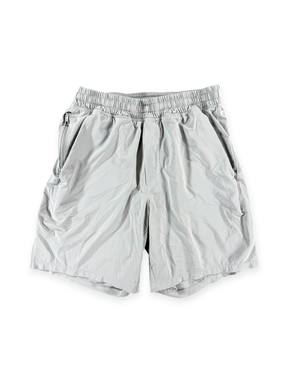 Men's Lululemon Lined Pace Breaker Light Gray Activewear Shorts - 7” - Size S